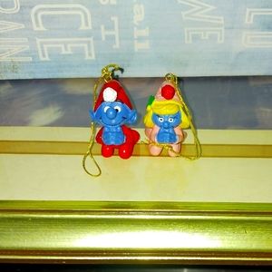 Vintage Smurf & Smurfette Set